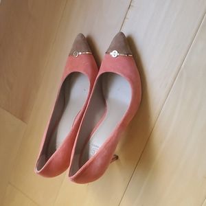 Tory burch sued pumps . Size 7.5 M. Used once . 3.5 heel.